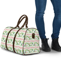 Monstera Tiare Plumeria Lei Pattern Travel Bag Green Version
