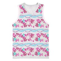 Monstera Tiare Plumeria Lei Pattern Basketball Jersey Pink Version LT01 Unisex Pink - Polynesian Pride