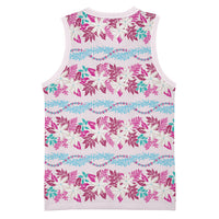 Monstera Tiare Plumeria Lei Pattern Basketball Jersey Pink Version LT01 - Polynesian Pride