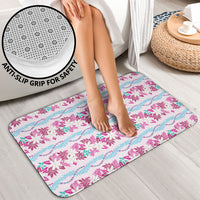 Monstera Tiare Plumeria Lei Pattern Bathroom Set Pink Version LT01 - Polynesian Pride