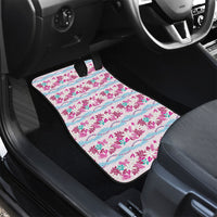 Monstera Tiare Plumeria Lei Pattern Car Mats Pink Version LT01 - Polynesian Pride