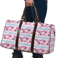 Monstera Tiare Plumeria Lei Pattern Travel Bag Pink Version LT01 - Polynesian Pride