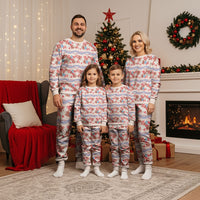 Monstera Tiare Plumeria Lei Pattern Christmas Pajama Set Red Version LT01 - Polynesian Pride