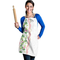 Monstera Tiare Plumeria Apron Green Polynesian Pattern LT01 - Polynesian Pride