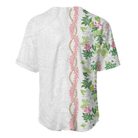 Monstera Tiare Plumeria Baseball Jersey Green Polynesian Pattern LT01 - Polynesian Pride