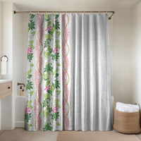 Monstera Tiare Plumeria Bathroom Set Green Polynesian Pattern LT01 Shower Curtain Only Green - Polynesian Pride