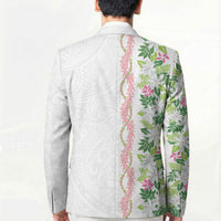 Monstera Tiare Plumeria Blazer Green Polynesian Pattern LT01 - Polynesian Pride