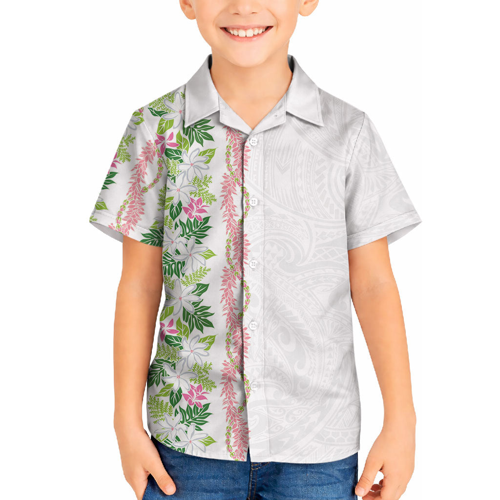 Monstera Tiare Plumeria Hawaiian Shirt Green Polynesian Pattern LT01 - Polynesian Pride