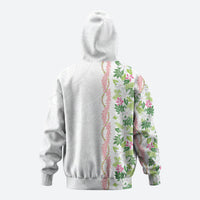 Monstera Tiare Plumeria Hoodie Green Polynesian Pattern LT01 - Polynesian Pride