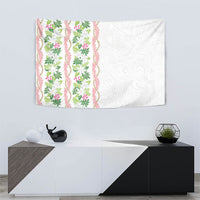 Monstera Tiare Plumeria Tapestry Green Polynesian Pattern LT01 - Polynesian Pride