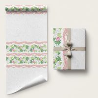 Monstera Tiare Plumeria Wrapping Paper Green Polynesian Pattern LT01 58" × 23" Green - Polynesian Pride
