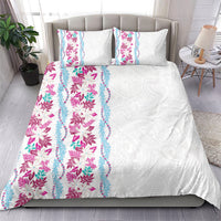 Monstera Tiare Plumeria Bedding Set Pink Polynesian Pattern LT01 - Polynesian Pride