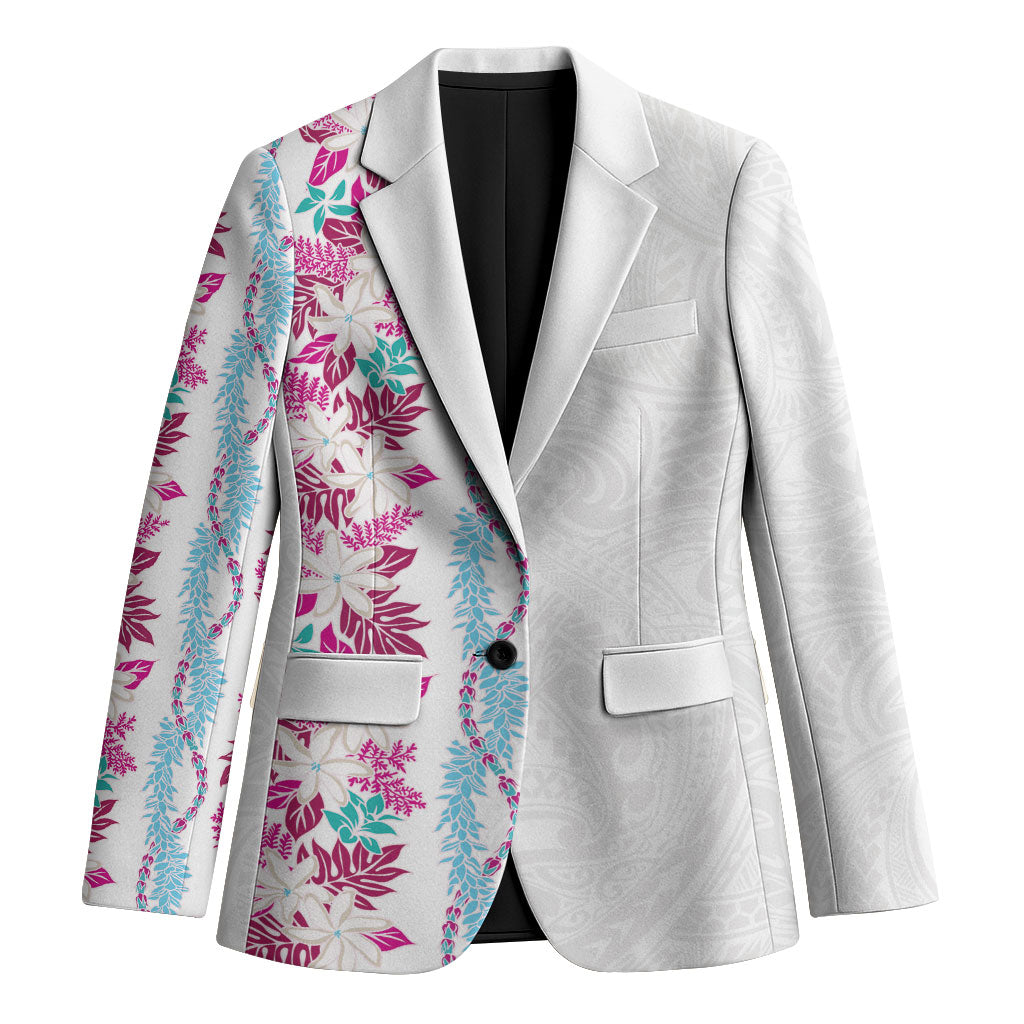 Monstera Tiare Plumeria Blazer Pink Polynesian Pattern LT01 Unisex Pink - Polynesian Pride