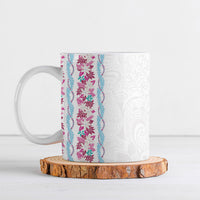 Monstera Tiare Plumeria Ceramic Mug Pink Polynesian Pattern LT01 Pink - Polynesian Pride