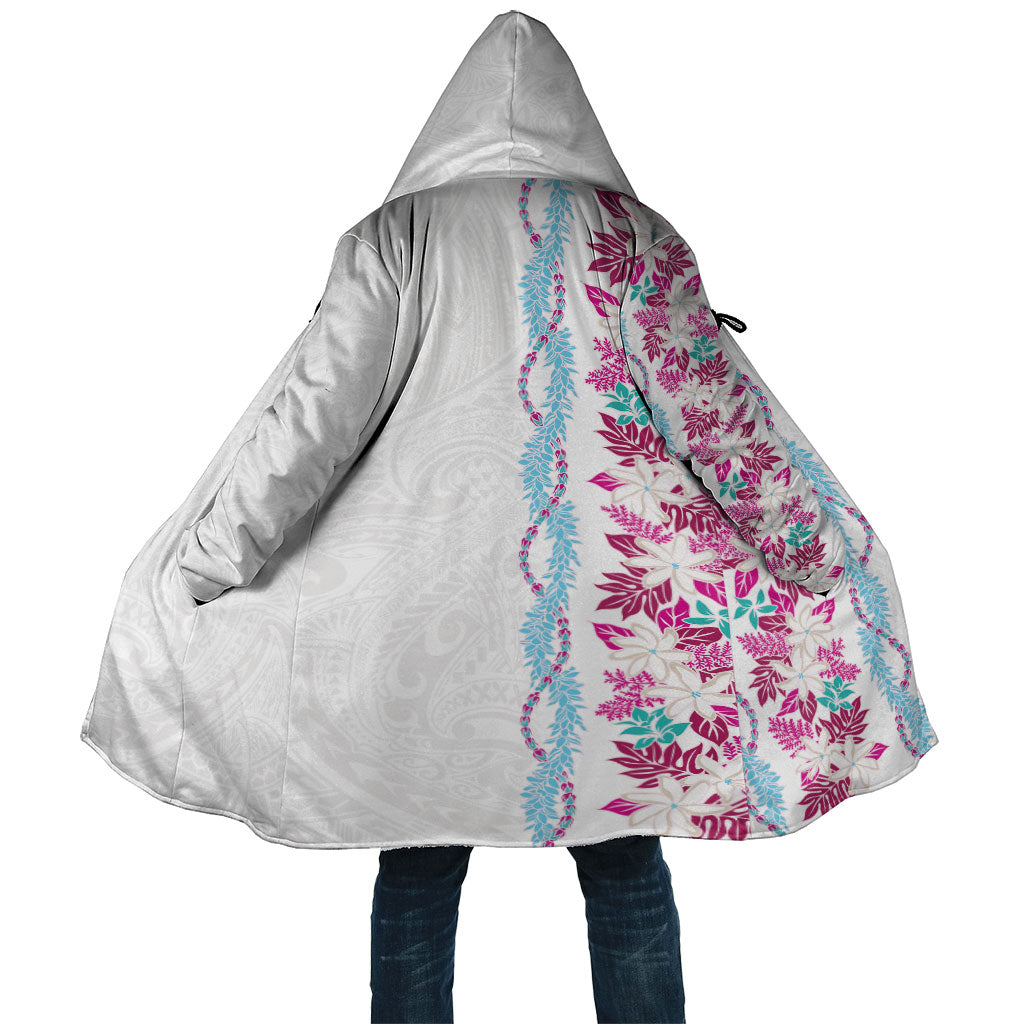 Monstera Tiare Plumeria Cloak Pink Polynesian Pattern LT01 Unisex Pink - Polynesian Pride