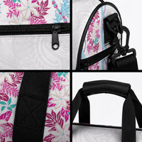 Monstera Tiare Plumeria Duffle Bag Pink Polynesian Pattern LT01 - Polynesian Pride