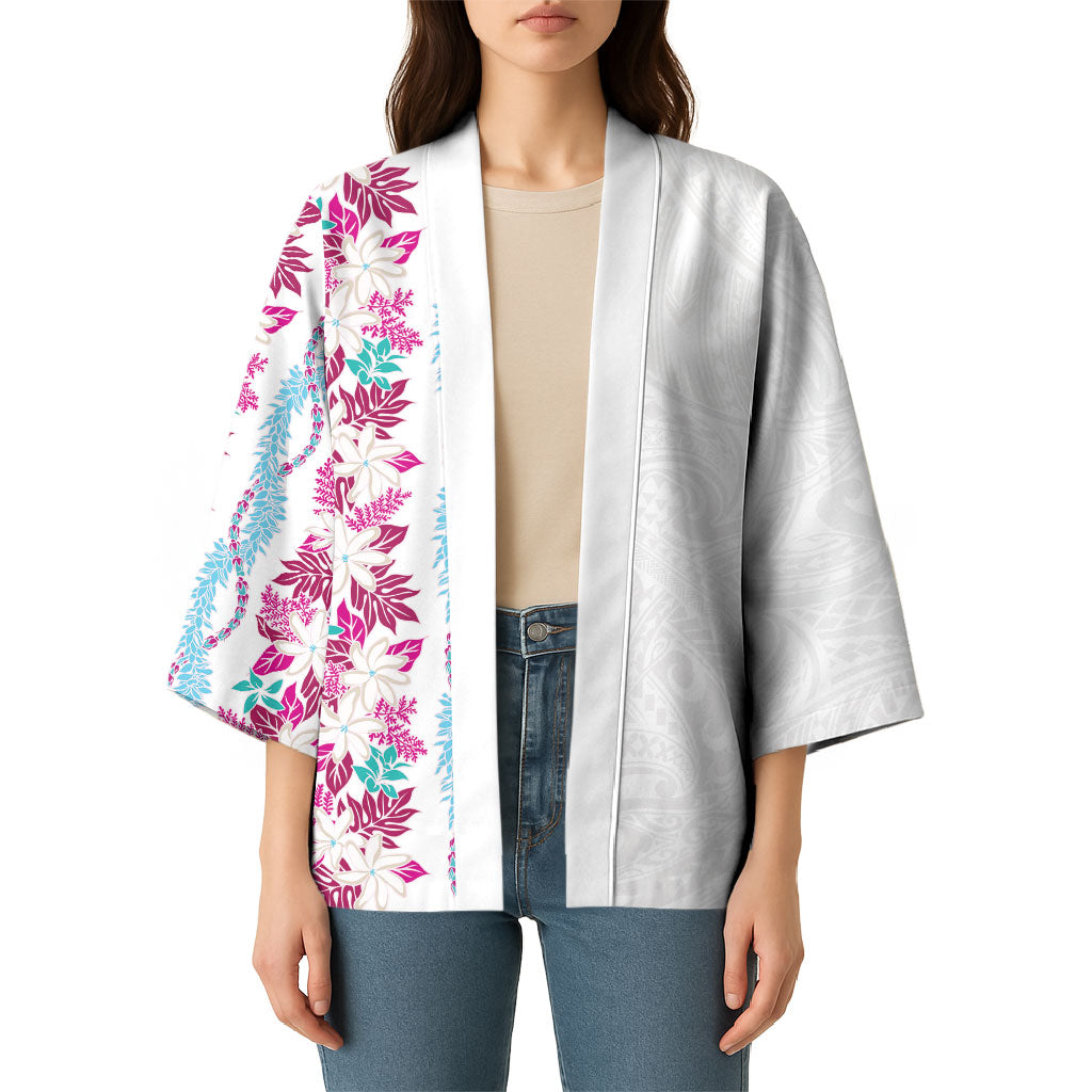 Monstera Tiare Plumeria Kimono Pink Polynesian Pattern LT01 - Polynesian Pride