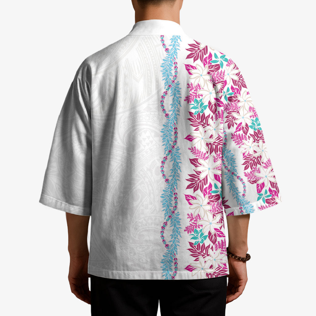 Monstera Tiare Plumeria Kimono Pink Polynesian Pattern LT01 - Polynesian Pride