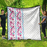Monstera Tiare Plumeria Quilt Pink Polynesian Pattern LT01 - Polynesian Pride