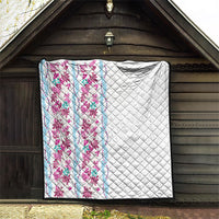 Monstera Tiare Plumeria Quilt Pink Polynesian Pattern LT01 - Polynesian Pride