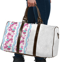 Monstera Tiare Plumeria Travel Bag Pink Polynesian Pattern LT01 - Polynesian Pride