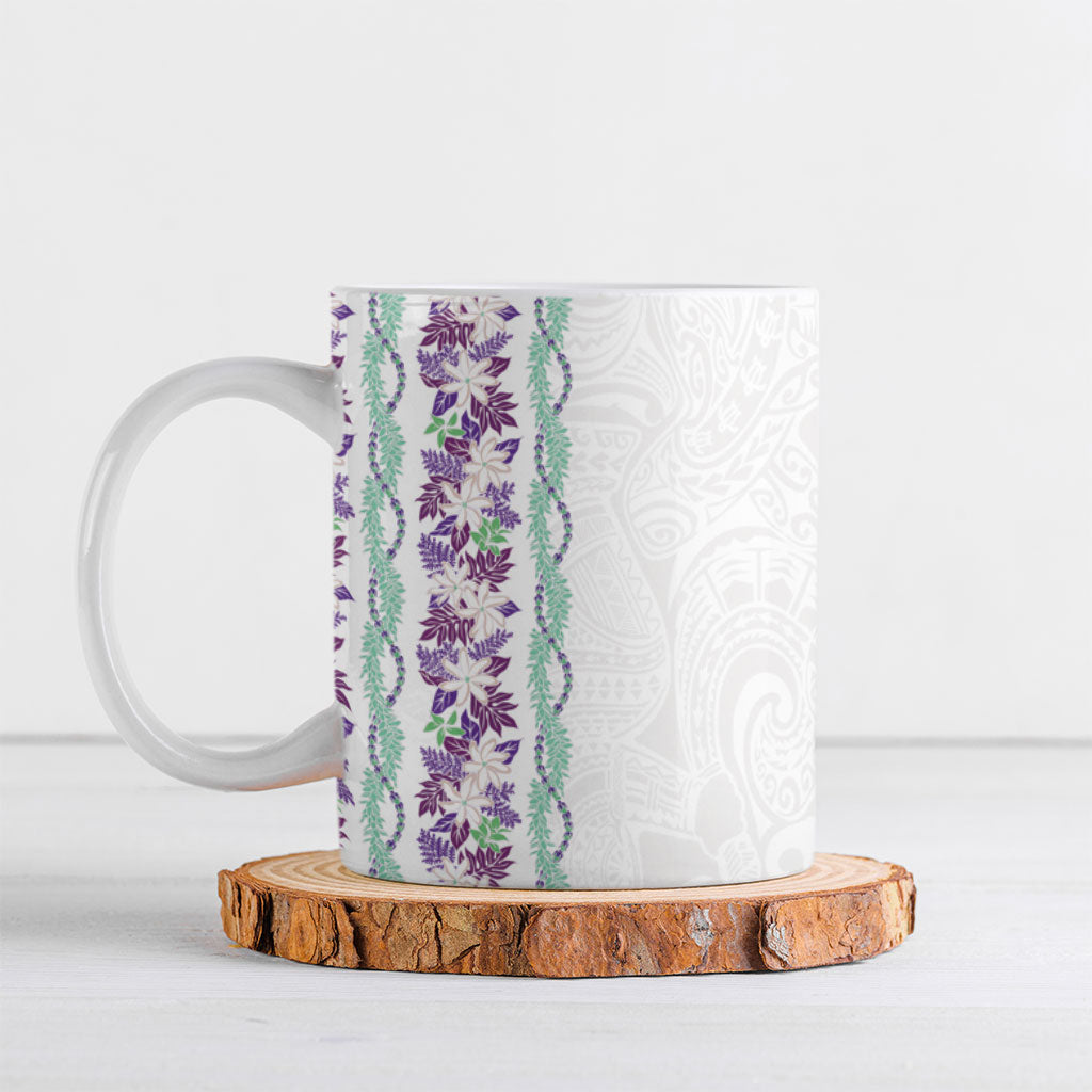 Monstera Tiare Plumeria Ceramic Mug Purple Polynesian Pattern LT01 Purple - Polynesian Pride
