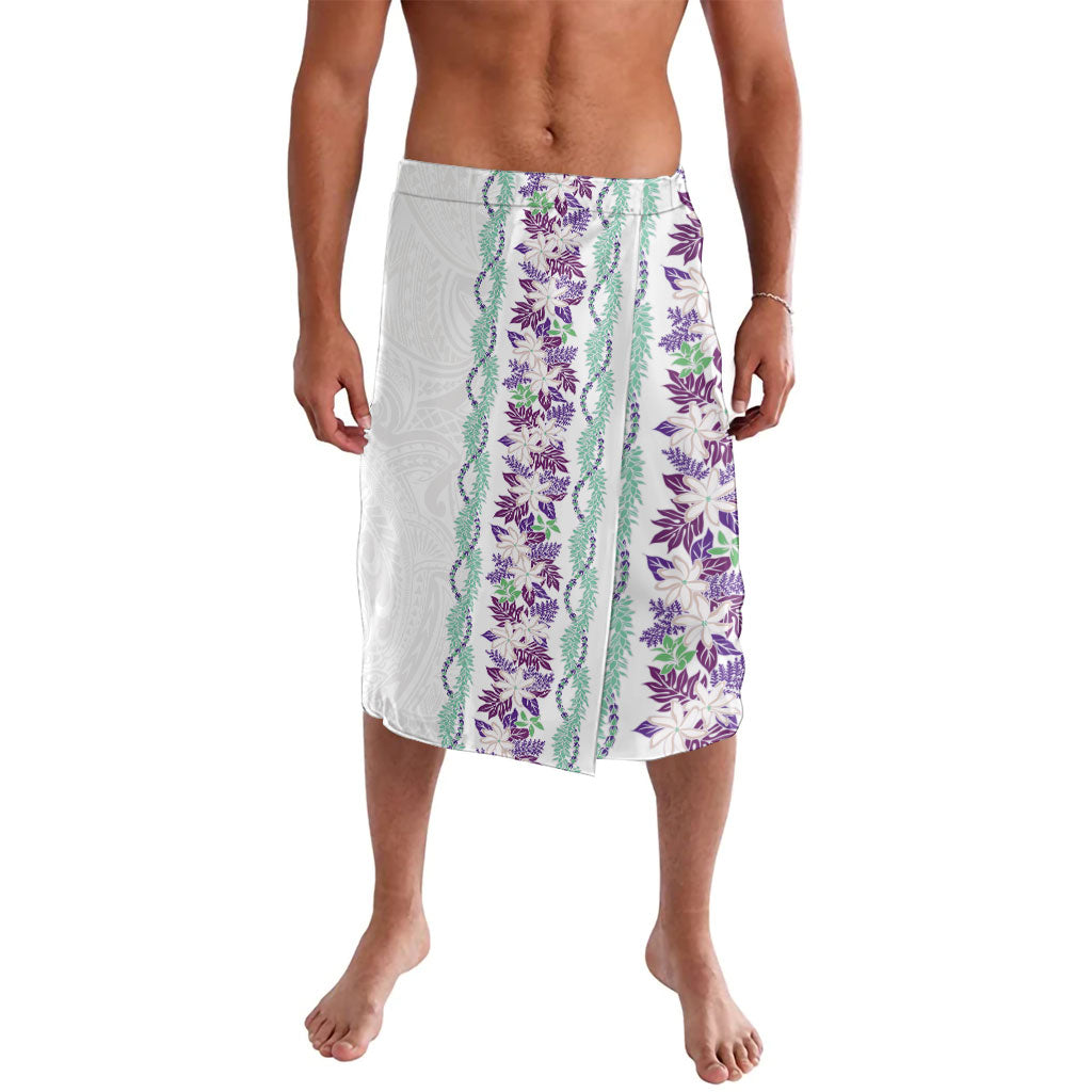 Monstera Tiare Plumeria Lavalava Purple Polynesian Pattern LT01 Purple - Polynesian Pride