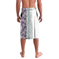 Monstera Tiare Plumeria Lavalava Purple Polynesian Pattern LT01 - Polynesian Pride