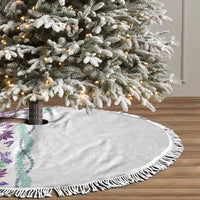 Monstera Tiare Plumeria Tree Skirt Purple Polynesian Pattern LT01 - Polynesian Pride
