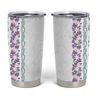 Monstera Tiare Plumeria Tumbler Cup Purple Polynesian Pattern LT01 Purple - Polynesian Pride