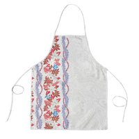 Monstera Tiare Plumeria Apron Red Polynesian Pattern LT01 Red - Polynesian Pride