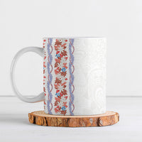 Monstera Tiare Plumeria Ceramic Mug Red Polynesian Pattern LT01 Red - Polynesian Pride