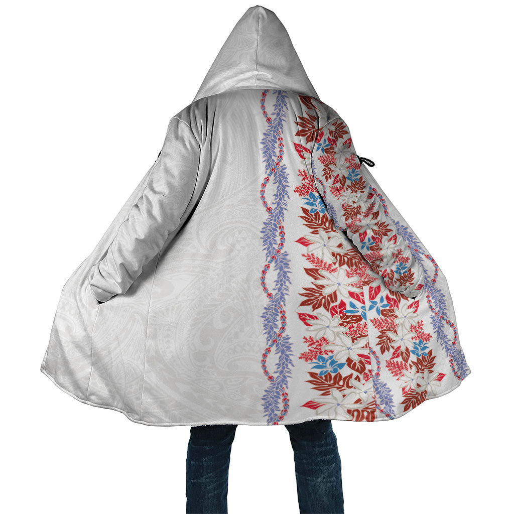 Monstera Tiare Plumeria Cloak Red Polynesian Pattern LT01 Unisex Red - Polynesian Pride