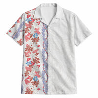 Monstera Tiare Plumeria Hawaiian Shirt Red Polynesian Pattern LT01 Red - Polynesian Pride