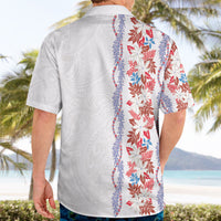 Monstera Tiare Plumeria Hawaiian Shirt Red Polynesian Pattern LT01 - Polynesian Pride