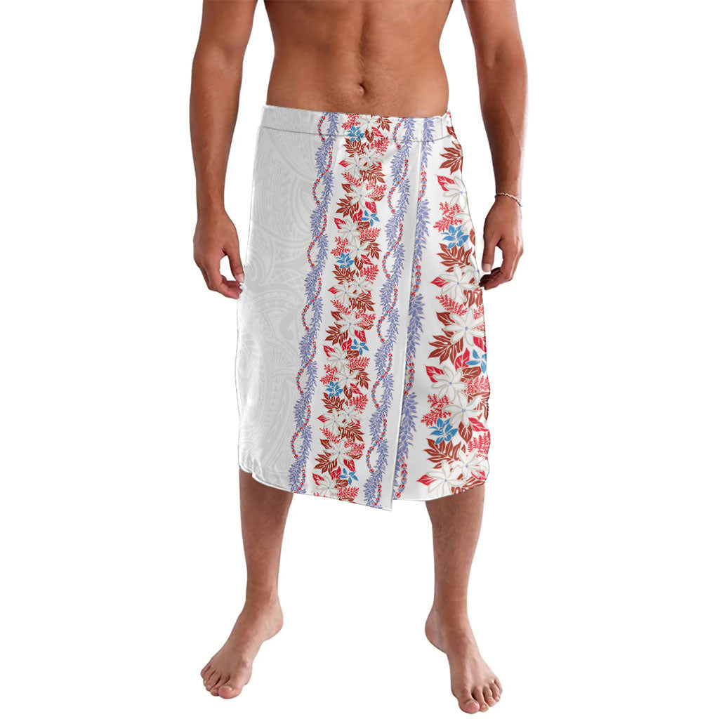 Monstera Tiare Plumeria Lavalava Red Polynesian Pattern LT01 Red - Polynesian Pride