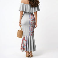 Monstera Tiare Plumeria Mermaid Dress Red Polynesian Pattern LT01 - Polynesian Pride