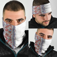 Monstera Tiare Plumeria Neck Gaiter Red Polynesian Pattern LT01 - Polynesian Pride