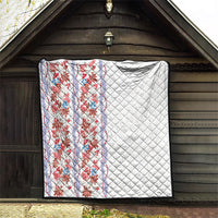 Monstera Tiare Plumeria Quilt Red Polynesian Pattern LT01 - Polynesian Pride