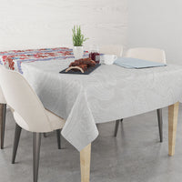 Monstera Tiare Plumeria Tablecloth Red Polynesian Pattern LT01 - Polynesian Pride