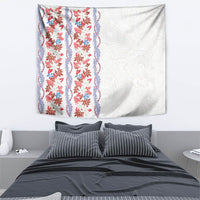 Monstera Tiare Plumeria Tapestry Red Polynesian Pattern LT01 - Polynesian Pride