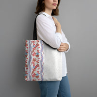 Monstera Tiare Plumeria Tote Bag Red Polynesian Pattern LT01 - Polynesian Pride