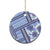 Hawaii Quilt Ceramic Ornament Kakau Polynesian Pattern Blue Version LT01 - Polynesian Pride