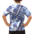 Hawaii Quilt Family Matching Short Sleeve Bodycon Dress and Hawaiian Shirt Kakau Polynesian Pattern Blue Version LT01 - Polynesian Pride