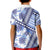 Hawaii Quilt Kid Polo Shirt Kakau Polynesian Pattern Blue Version LT01 - Polynesian Pride