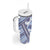 Hawaii Quilt Tumbler With Handle Kakau Polynesian Pattern Blue Version