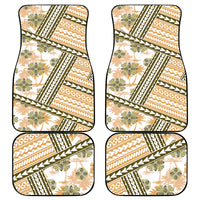 Hawaii Quilt Car Mats Kakau Polynesian Pattern Gold Version LT01 Gold - Polynesian Pride