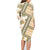 Hawaii Quilt Family Matching Long Sleeve Bodycon Dress and Hawaiian Shirt Kakau Polynesian Pattern Gold Version LT01 - Polynesian Pride