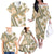 Hawaii Quilt Family Matching Off Shoulder Long Sleeve Dress and Hawaiian Shirt Kakau Polynesian Pattern Gold Version LT01 - Polynesian Pride