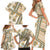 Hawaii Quilt Family Matching Short Sleeve Bodycon Dress and Hawaiian Shirt Kakau Polynesian Pattern Gold Version LT01 - Polynesian Pride